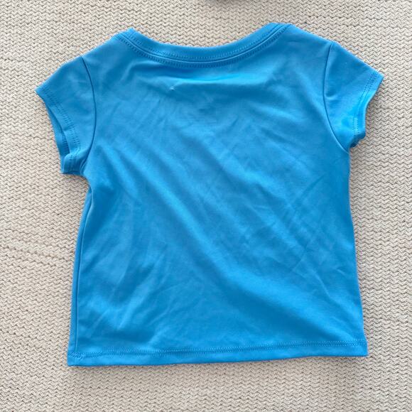 Nike Blue + Pink Short Sleeve Swoosh Abstract Short Outfit Set 2T - Picture 5 of 6